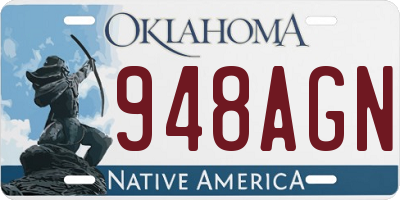 OK license plate 948AGN