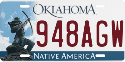 OK license plate 948AGW