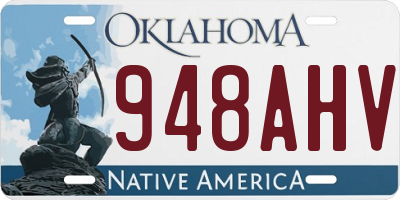 OK license plate 948AHV