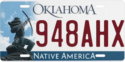 OK license plate 948AHX