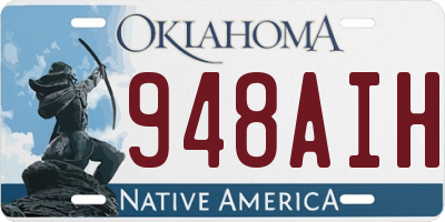 OK license plate 948AIH