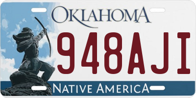 OK license plate 948AJI