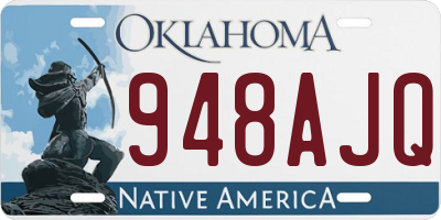 OK license plate 948AJQ