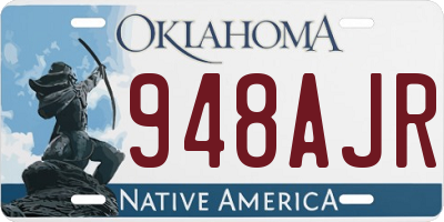 OK license plate 948AJR