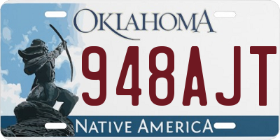 OK license plate 948AJT