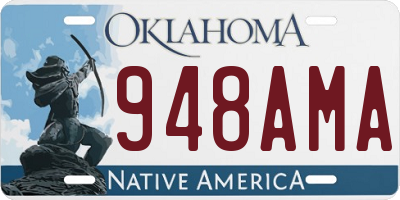 OK license plate 948AMA