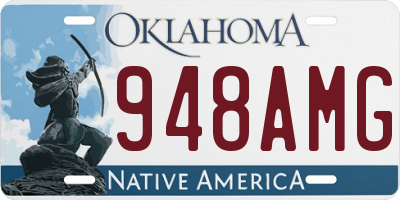 OK license plate 948AMG