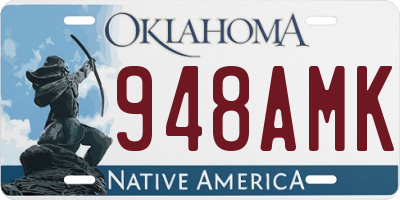 OK license plate 948AMK