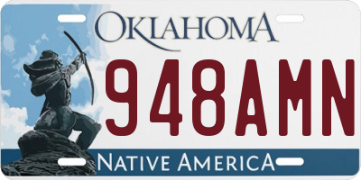 OK license plate 948AMN