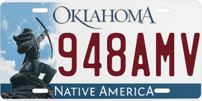 OK license plate 948AMV