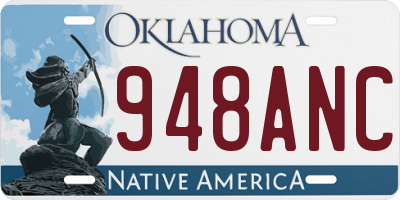 OK license plate 948ANC