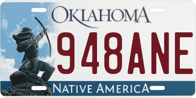 OK license plate 948ANE