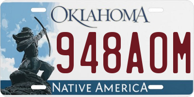 OK license plate 948AOM
