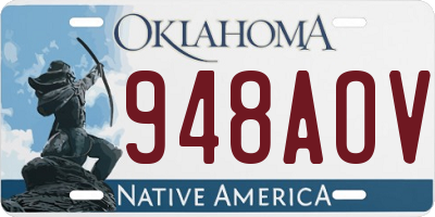 OK license plate 948AOV