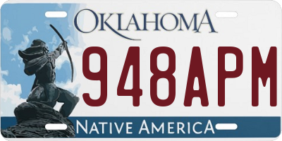 OK license plate 948APM