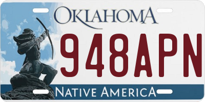 OK license plate 948APN