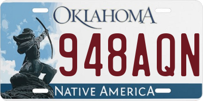 OK license plate 948AQN