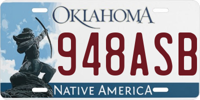 OK license plate 948ASB