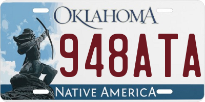 OK license plate 948ATA