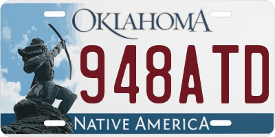 OK license plate 948ATD