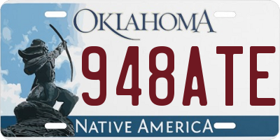 OK license plate 948ATE