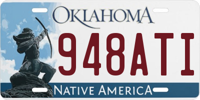 OK license plate 948ATI