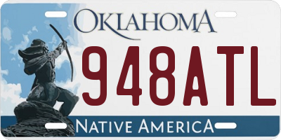 OK license plate 948ATL