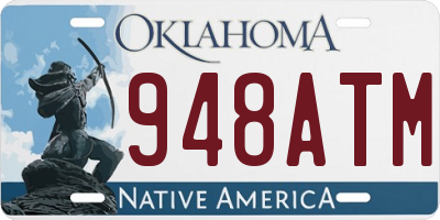 OK license plate 948ATM