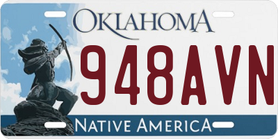OK license plate 948AVN