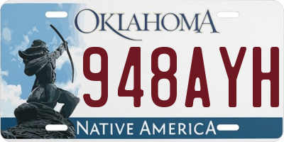 OK license plate 948AYH