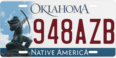 OK license plate 948AZB