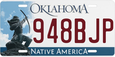 OK license plate 948BJP