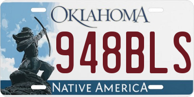 OK license plate 948BLS