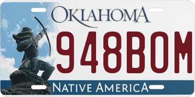 OK license plate 948BOM