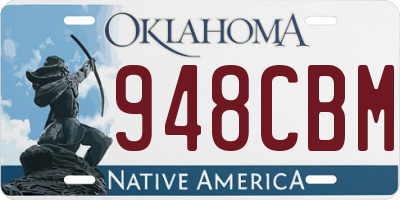 OK license plate 948CBM