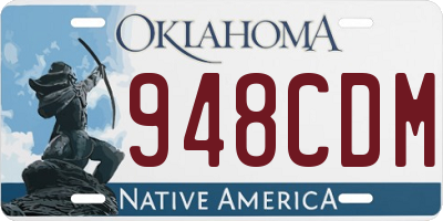 OK license plate 948CDM