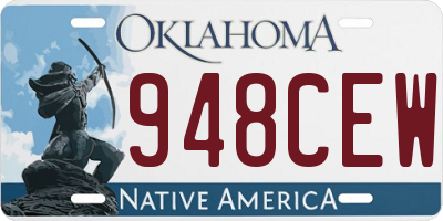 OK license plate 948CEW