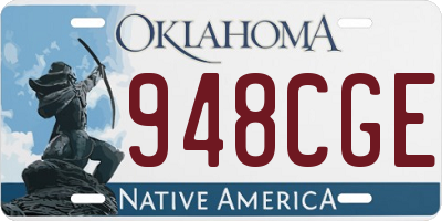 OK license plate 948CGE
