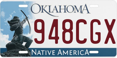 OK license plate 948CGX