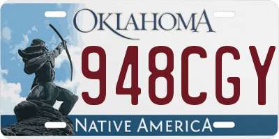 OK license plate 948CGY
