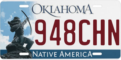 OK license plate 948CHN