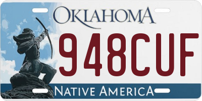 OK license plate 948CUF