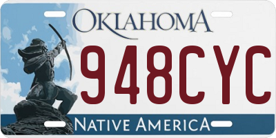 OK license plate 948CYC