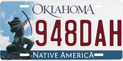 OK license plate 948DAH
