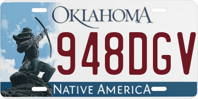 OK license plate 948DGV