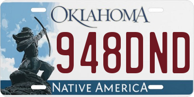 OK license plate 948DND