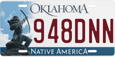 OK license plate 948DNN