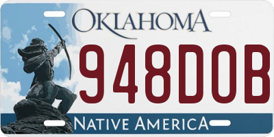 OK license plate 948DOB
