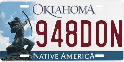 OK license plate 948DON