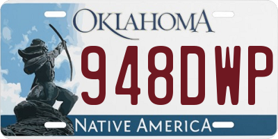 OK license plate 948DWP